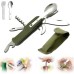 Camping Cutlery Stainless Steel Folding Knife Fork Spoon Portable Outdoor Tableware Camping Equipment
