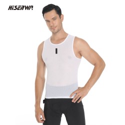 HISERWA Men Cycling Base Layer MTB Road Bicycle Vest Breathable Mesh Bike Underwear Quick Dry Cycling Undershirt Sleeveless Vest