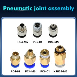 Creativity 3D PC4-M6 PC4-M5 PC4-01 PC6-01 Pneumatic Straight Connector Part Bore 4mm PTFE Tube Filament M6 Feed Fitting Coupler