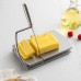 Multifunctional Slicer Butter Cheese Ham Sausage Slicer Kitchen Gadgets Stainless Steel Cutting Board With Silicone Suction Base