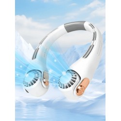 Hanging Neck Fan Portable Summer Air Cooler USB Powered Rechargeable Cooling Fan With 3 Speeds Wearable Neck Fan Air Conditioner