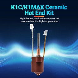 New Upgrade Quick-Swap Nozzle Kit For K1C Hotend For K1 MAX K1C Ceramic Heating Block Kit 0.4mm Nozzle 3D Printer Accessories