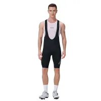 HISERWA Men Cycling Bib Shorts 7 Horus Pro Elastic Interface Pad Classic Black/Grey Cycling Shorts Culotte Ciclismo Hombre