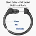 Bicycle Portable Four Password Ring Locks Outdoor Anti-Theft Lock