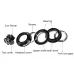 MEROCA Bearing Bowl Mountain Tower 44mm Built-In Straight Tube Bowl