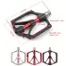 PROMEND PD-M82-TI 1 Pair Mountain Bicycle Titanium Alloy Shaft 3-Bearings Wide Pedals