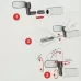 2 PCS Mini Universal Adjustable Rear View Mirror Rear Reflector for Bicycle or Mountain Bike