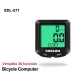 SUNDING SDL-571 LCD Digital Display Bicycle Computer Wired Waterproof Cycle Odometer Bike Speedometer Stopwatch Riding Accessories Tools