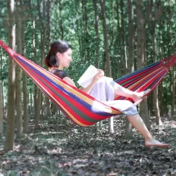 Strip Single Camping Outdoor Canvas Hammock