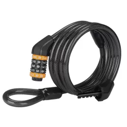 WEST BIKING Bicycle Anti-Theft Cable Combination Lock 2M With Buckle Rope