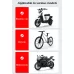 Multifunction 4 in 1 Phone Holder Bicycle Bell Cycling Lamp Flashlight