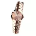 FNGEEN 5808 Women Fashion Steel Strap Quartz Watch Couple Watch Brown Steel Coffee Surface