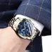 FNGEEN 4006 Men Trendy Waterproof Quartz Watch Black Steel Black Surface