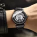 BINBOND B7872 Multifunctional Hollow Luminous Waterproof Quartz Watch White Steel-Black-White