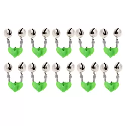 10 PCS Fishing Accessory Twin Bells Clip On Fishing Rod Fishing Bait Alarm Random Color Delivery