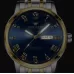 FNGEEN 4002 Men Roman Numeral Dial Sports Watch Student Luminous Quartz Watch Between Gold Blue Surface