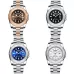 BINBOND B930 Metal Gear Luminous Quartz Watch 30M Waterproof Sports Watch Rose Gold-Rose Gold