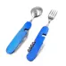 6-in-1 Stainless Steel Travel Camping Folding Cutlery Set