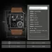 SKMEI 1391 Multifunctional Men Business Digital Watch 30m Waterproof Square Dial Wrist Watch with Leather Watchband