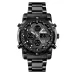 SKMEI 1389 Multifunctional Men Business Digital Watch 30m Waterproof Large Dial Wrist Watch with Stainless Steel Watchband
