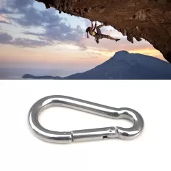 M6 Stainless Steel Carabiner Spring Hook Multi-tool Mountaineering Buckle Lock Camping Hook Rope
