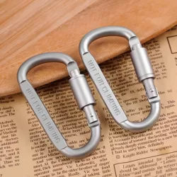 2PCS 2PCS Multi-function High Quality Aluminum Alloy D Shape Camping Hang Buckle Carabiner