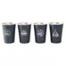 4pcs Outdoor Camping Folding Stainless Steel Water Cup Set