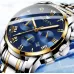 FNGEEN 4006 Men Trendy Waterproof Quartz Watch Black Steel Black Surface
