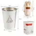4pcs Outdoor Camping Folding Stainless Steel Water Cup Set