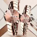 FNGEEN 5808 Women Fashion Steel Strap Quartz Watch Couple Watch Brown Steel Coffee Surface