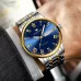 FNGEEN 4002 Men Roman Numeral Dial Sports Watch Student Luminous Quartz Watch Between Gold Blue Surface