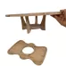 Outdoor Picnic Table Wooden Foldable Wine Rack