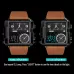 SKMEI 1391 Multifunctional Men Business Digital Watch 30m Waterproof Square Dial Wrist Watch with Leather Watchband
