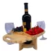 Outdoor Picnic Table Wooden Foldable Wine Rack