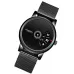 FNGEEN S230 Men Non-Pointer Quartz Watch Black Mash Black Steel