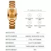 BINBOND N321 Square Temperament Metal 30M Waterproof Quartz Watch Rose Gold
