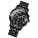 FNGEEN 4006 Men Trendy Waterproof Quartz Watch Black Steel Black Surface