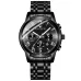 FNGEEN 4006 Men Trendy Waterproof Quartz Watch Black Steel Black Surface