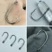 500 PCS Mixed Size Fish Barbed Hook Fishing Hooks with Hole