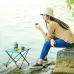 Outdoor Aluminum Alloy Folding Table Camping Picnic Portable Folding Table Barbecue Table Stall Small Dining Table