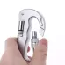 Heavy Duty D Shape Carabiner Clip-On Clamp Key Chain Hook with Dual Knife and LED Torch