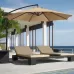 Polyester Parasol Replacement Cloth Round Garden Umbrella Cover
