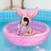 Inflatable Mermaid Shape Pool Home Children Baby Pink Round Swimming Pool Floating Air Cushion