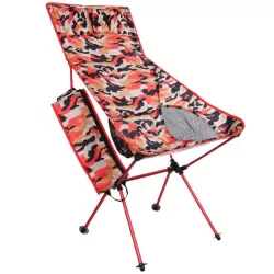Outdoor Portable Camouflage Folding Camping Chair Light Fishing Beach Chair Aviation Aluminum Alloy Backrest Recliner