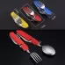 6-in-1 Stainless Steel Travel Camping Folding Cutlery Set
