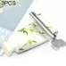 3 PCS Stainless Steel Squeezing Toothpaste Device Hair Key Squeegee Dyeing Tool Semicircular Metal Squeezer Silver
