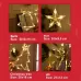 LED Curtain Lights Christmas Decoration Bell And Deer String Lights Battery Box with RC Warm White Light
