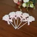 5 Packs Diamond Cake Birthday Inserted Card Wedding Party Dessert Table Decoration Supplies Pink