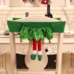 Christmas Chair Cover Decorations Christmas Table Party Ornaments A131 Green Elf Long Leg