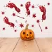 Halloween Decorations PVC Creative Blood Handprints and Footprints Wall Stickers Window Stickers Random Style Delivery